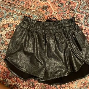 Limited edition Lululemon metallic shorts